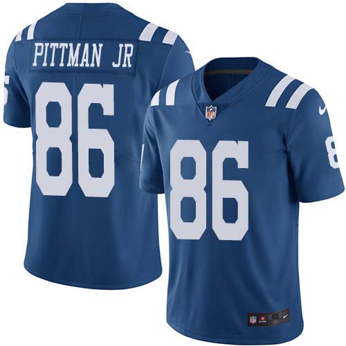 Nike Colts #86 Michael Pittman Jr. Royal Blue Youth Stitched NFL Limited Rush Jersey